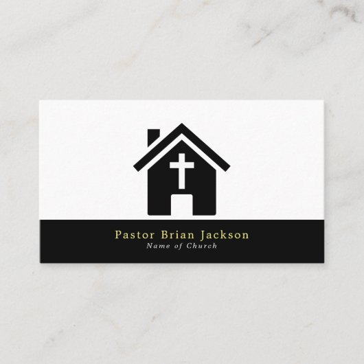 チャペルシルエット,キリスト教,宗教 名刺 (正面)