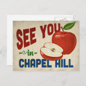 チャペルヒルノースカロライナのリンゴ – Vintage Travel ポストカード (正面/裏面)