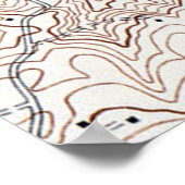 チャペルヒルノースカロライナのヴィンテージの地図(1946年) ポスター (角)