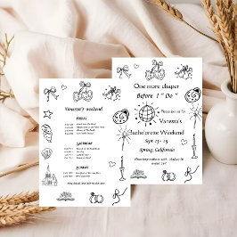 チャペルブックの前の1章バチェロレッテ 招待状