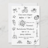チャペルブックの前の1章バチェロレッテ 招待状 (正面)
