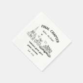 チャペル前の最終章の本バチェロレッテ スタンダードカクテルナプキン (角)