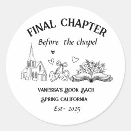 チャペル前の最終章の本バチェロレッテ ラウンドシール