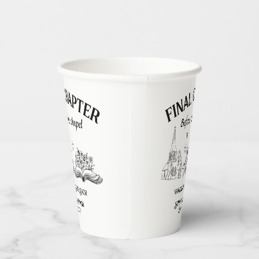 チャペル前の最終章の本バチェロレッテ 紙コップ (右)