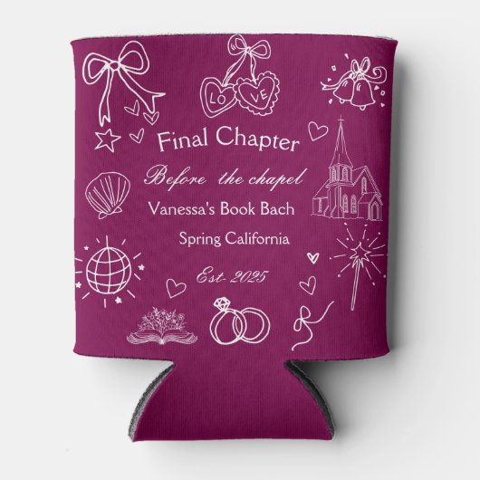 チャペル前の最終章の本バチェロレッテ 缶クーラー (正面)