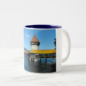 チャペル橋、ルツェルン、スイス連邦共和国 ツートーンマグカップ (正面右)