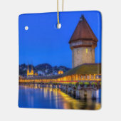 チャペル橋、Kapellbrucke、ルツェルン、スイス連邦共和国 セラミックオーナメント (左)