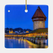 チャペル橋、Kapellbrucke、ルツェルン、スイス連邦共和国 セラミックオーナメント (裏面)