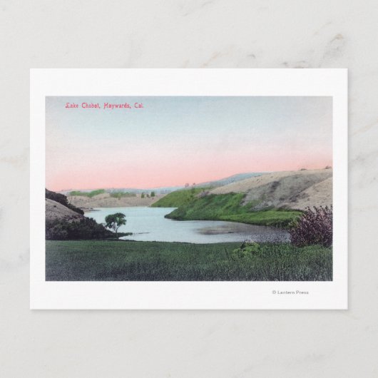 チャボット湖の眺め ヘイワード, CA ポストカード (正面)