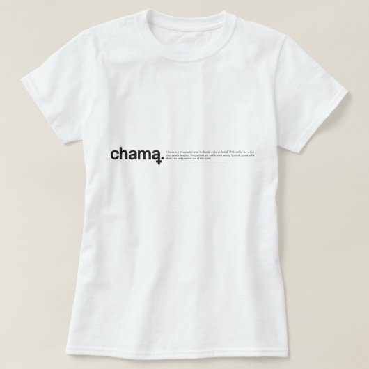 チャマ黒と白のTシャツ Tシャツ (デザイン正面)