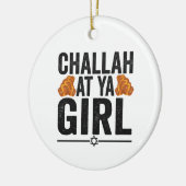 チャラアットヤガールユダヤおもしろい人ハヌッカホリデイ セラミックオーナメント (左)