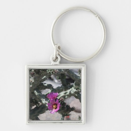 チャラサボテン開花 キーホルダー (正面)