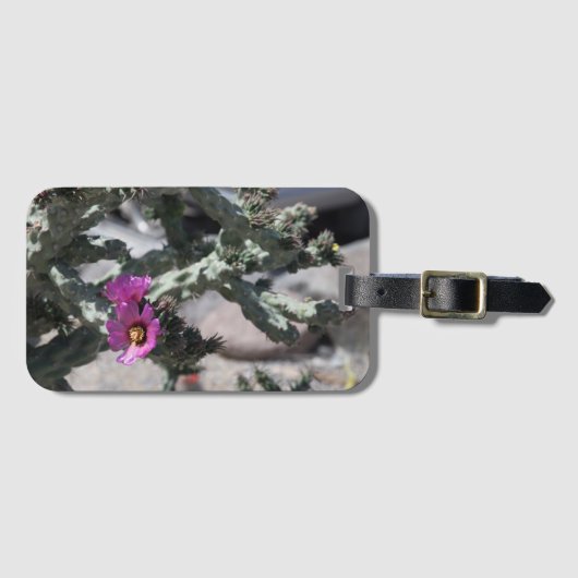 チャラサボテン開花 ラゲッジタグ (正面横)