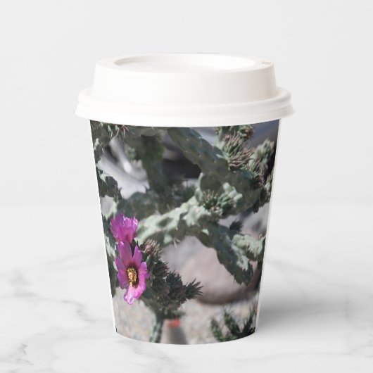 チャラサボテン開花 紙コップ (正面)