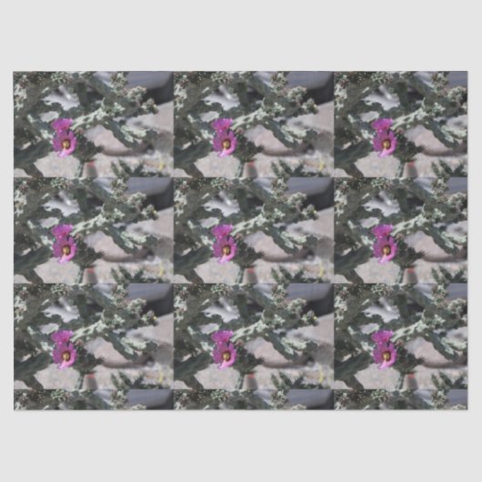 チャラサボテン開花 薄葉紙 (正面)