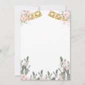 チャラピンクローゼメキシカンベイビーシャワー 招待状 (裏面)