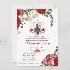 チャラブルガンディレッドチャロウェスタン招待状