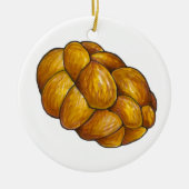 チャラブレッドローフハッピーハヌカーハヌカー（ユダヤ教の祭り） セラミックオーナメント (正面)