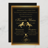 チャラメキシコ金ゴールド招待状 招待状 (正面/裏面)