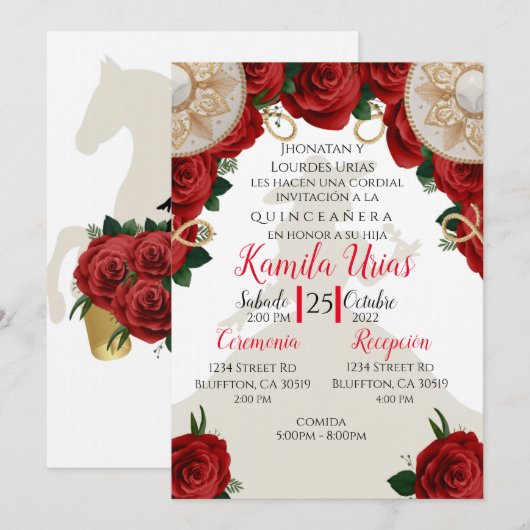 チャラ・クリン 招待状 (正面/裏面)