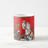 チャリオットレースの2人のサーカスのポスター コーヒーマグカップ (中央)