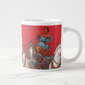 チャリオットレースの2人のサーカスのポスター ジャンボコーヒーマグカップ (右)