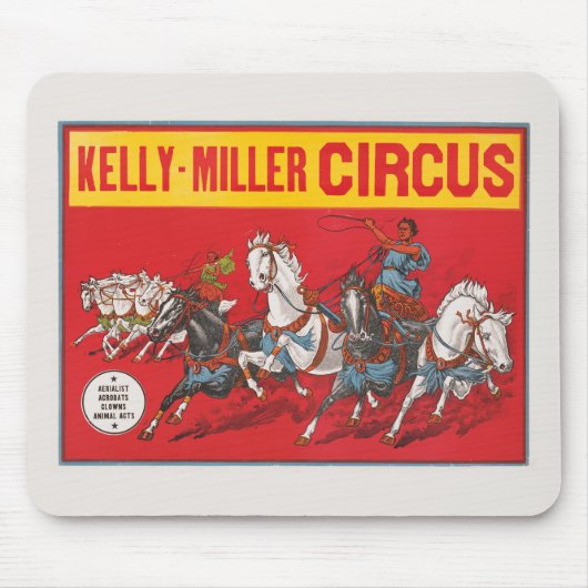 チャリオットレースの2人のサーカスのポスター マウスパッド (正面)