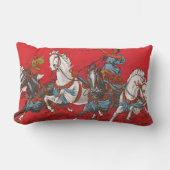 チャリオットレースの2人のサーカスのポスター ランバークッション (正面)