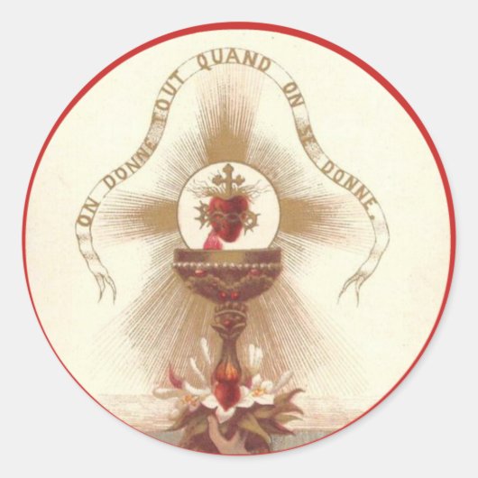 チャリスクロスバラホスト聖餐式 ラウンドシール (正面)