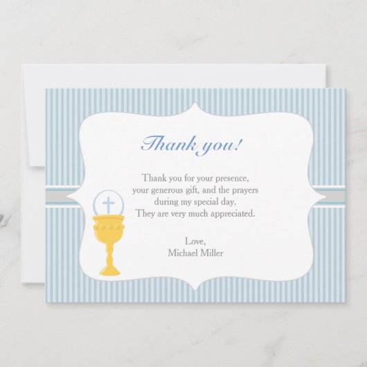 チャリスコミューニオンブルーサンキューカード サンキューカード (正面)