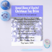 チャリティアニュアルクリスマストイ雪だるまブルー チラシ (シングル)