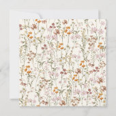 チャリティエレガントランチウォーター色ワイルドフラワー 招待状 (裏面)