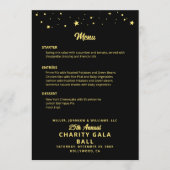 チャリティガラボールカンパニーイベントブラック金ゴールド メニュー (正面)