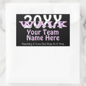 チャリティパーソナライズされたウォークステッカー 長方形シール (バッグ)