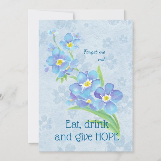 チャリティファンドレイザー忘れイベント – 私ではない花 招待状 (正面)