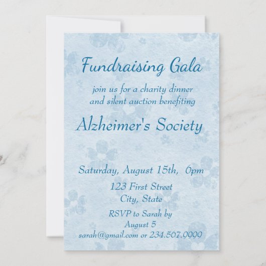 チャリティファンドレイザー忘れイベント – 私ではない花 招待状 (裏面)