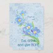 チャリティファンドレイザー忘れイベント – 私ではない花 招待状 (正面/裏面)