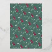 チャリティフェスティバル饗宴グリーン金ゴールドベリーのクリスマス 箔招待状 (裏面)