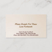 チャリティフードバンクNPO名刺 名刺 (裏面)