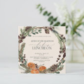 チャリティランチモダンオ素朴レンジウォーター色 招待状 (スタンド正面)