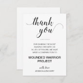 チャリティーに寄付してくれてあり結婚がとう 招待状 (正面/裏面)