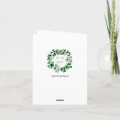 チャリティーのためのかわいいヒキガエルとヤドリギのアートカード カード (裏面)