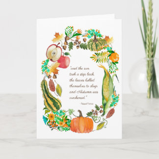 チャリティーのための秋のカードアート カード