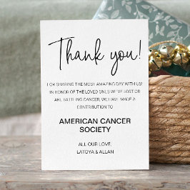 チャリティーへの寄付に感謝結婚する