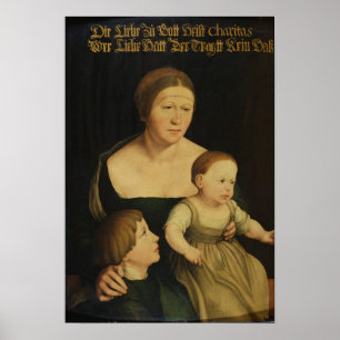 チャリティーまたはアーティストの家族, c.1528 ポスター