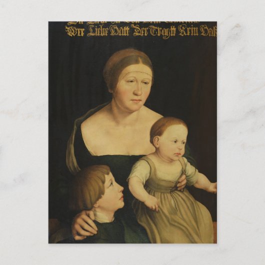 チャリティーまたはアーティストの家族, c.1528 ポストカード (正面)