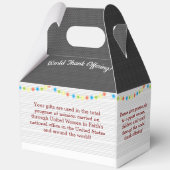 チャリティーまたはミッションのためのクリスマスコレクションボックス フェイバーボックス (裏面)