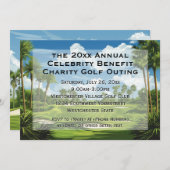 チャリティーイベント企業ゴルフトーナメント会社 招待状 (正面/裏面)