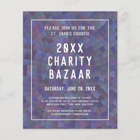 チャリティーイベント、バザー、またはポット運のためのフライヤー チラシ (正面)