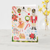 チャリティーカードのクリスマスアート カード (黄色い花)